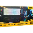 Imagem 2 de Teclado Gamer Usb Mecânico Kmex Spectra Fury Kbw88, Branco, Switch Blue, Led, Abnt2