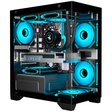 Miniatura de Gabinete Gamer Kmex Microposeidon II Cg-01F9, Sem Fonte, Sem Fan, Preto, Lateral De Vidro
