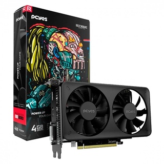 Placa De Vídeo Amd Radeon Ddr5 04Gb/128 Bits Rx550 Pcyes Edge, 2 Fans, Dp, Hdmi, Dvi, Pvex5504Gbdf, Preta