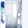 Imagem 3 de Gabinete Gamer Aquário Kmex Cg-W2Kv Ângulo, Sem Fonte, Sem Fan, Lateral De Vidro, Com Monitor Dynamic, Branco