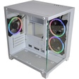Imagem 1 de Gabinete Gamer Aquário Kmex Cg-W830 Micro White, Sem Fonte, Sem Fan, Lateral De Vidro, Branco