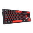 Imagem 1 de Teclado Gamer Usb Mecânico Redragon Flamengo Nation, Preto, Switch Brown, Vermelho e Branco, Abnt2, Fl576
