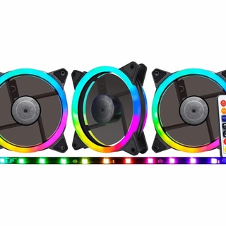 Kit Fan Cooler Argb, Kmex Aaea, 3 Fans 120 Mm + Cont Remoto, Aaeak136Apqkb0X, Preto