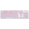 Miniatura de Teclado Gamer Usb Mecânico Redragon Mitra, Branco, Switch Blue, Led Vermelho, Abnt2, K551W Blue