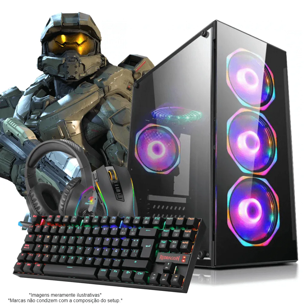 Pc Gamer | Placa Mãe ASRock B450M | Processador AMD Ryzen 3 3200G | Memória RAM XPG DDR4 16 GB (2x8 GB) | Placa De Video Zotac GeForce GTX 1650 - Imagem do Produto