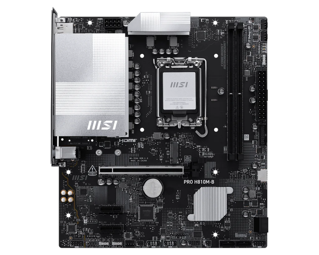 Placa Mãe 1851 15ª Geração Msi Pro H810M-B, Ddr5 128Gb, Dp, Hdmi, Usb 3.2, M2/Nvme, Preta