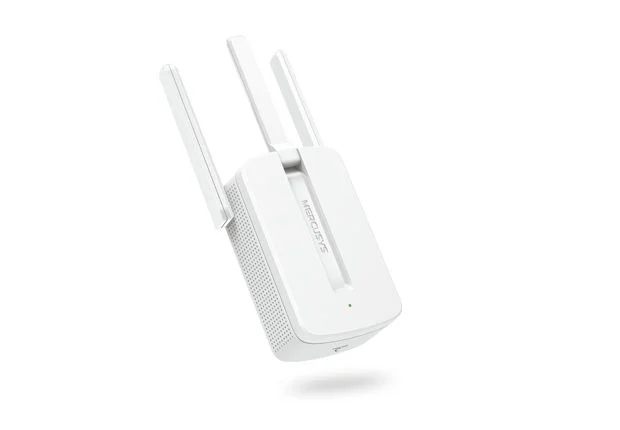 Repetidor De Sinal Mercusys Mw300Re, Wireless, Single Band 2.4 Ghz, 300 Mb/S, 3 Antenas, Botão Wps