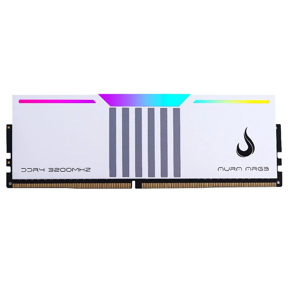Memória Desktop Ddr4 16Gb/3200 Mhz Rise Mode Aura White Argb, Cl19, 1.35V, Argb, Rm-D4Aw-16G-3200Argb, Branca