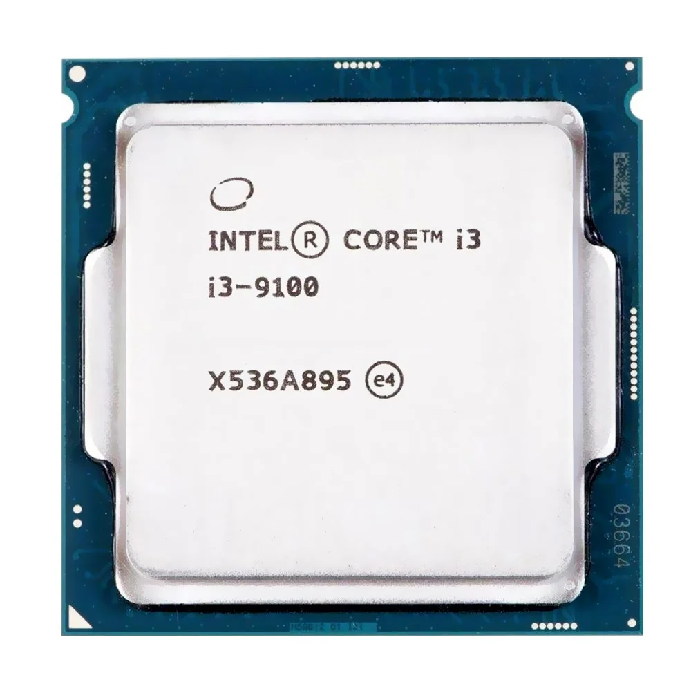 Processador 1151 Intel 9ª Geração Core I3-9100, 3.6Ghz, 6Mb, Oem, Sem Cooler