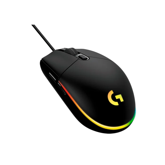 Mouse Gamer Logitech G203 Lightsync, 8.000 Dpi, Rgb, 6 Botões, Sensor Mercury, Usb, Preto