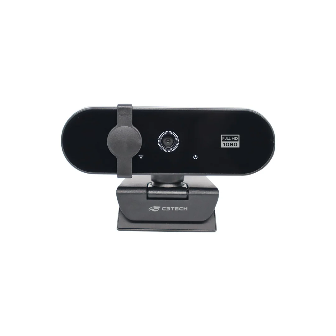 Webcam C3Tech Wb-150Bk, Hd, 1080P, 2 Mega, Preta