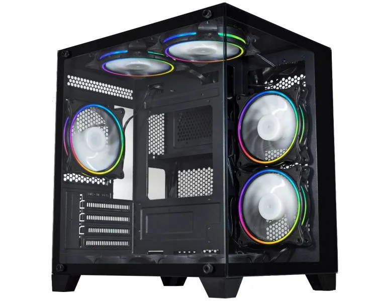 Gabinete Gamer Kmex Cg-0305 Micro III, Sem Fonte, Sem Fan, Lateral De Vidro, Preto