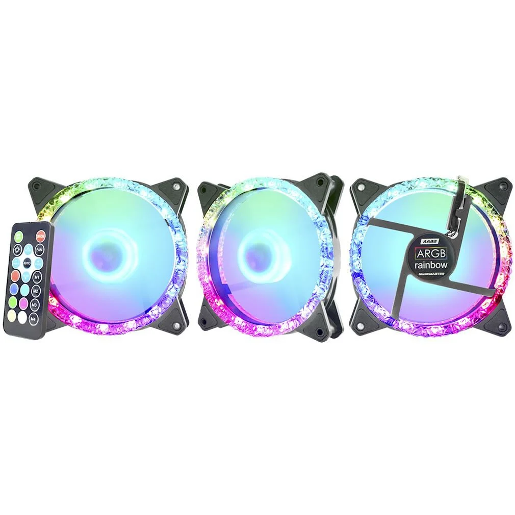 Kit Fan Cooler Argb, Kmex Aabd, 3 Fans 120 Mm + Cont Remoto, Aabdk136Ftikb0X, Branco