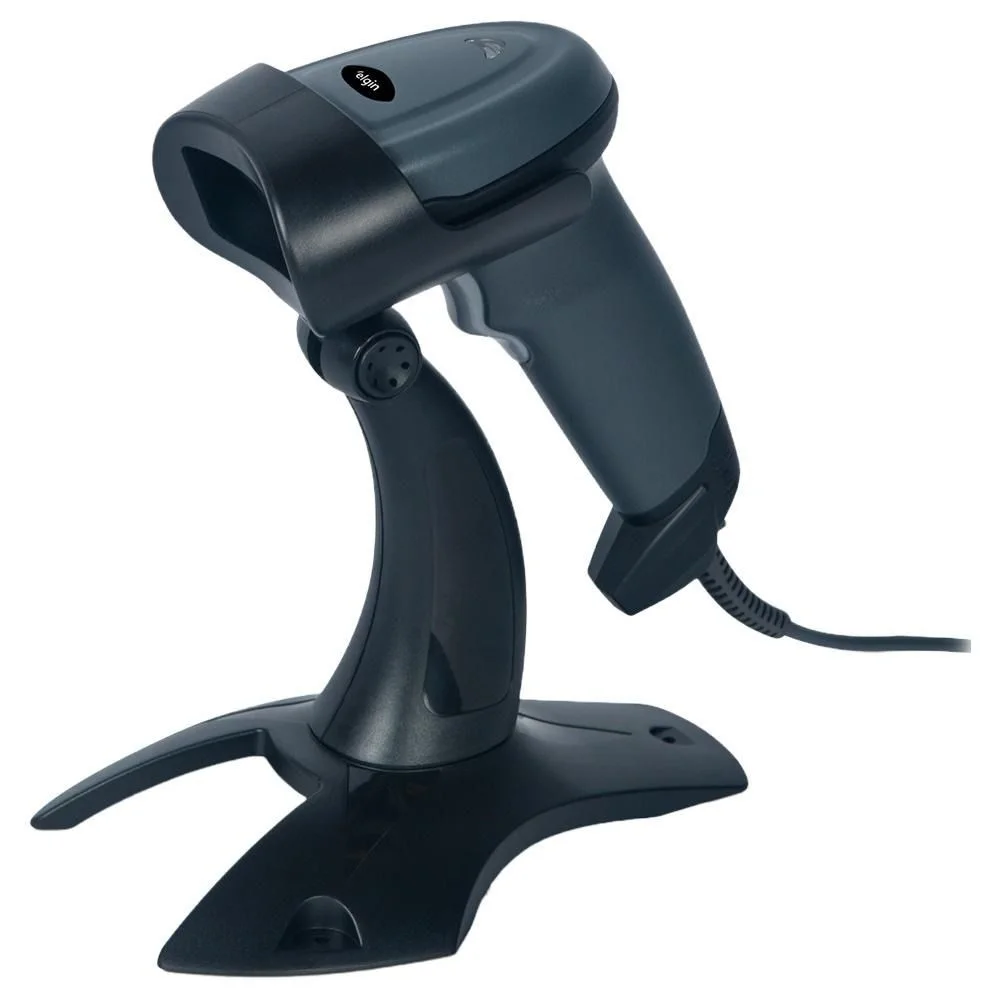 Leitor De Código De Barras Elgin Br520 46Br520Ckd00, 1D/2D, Usb, Com Suporte, Preto