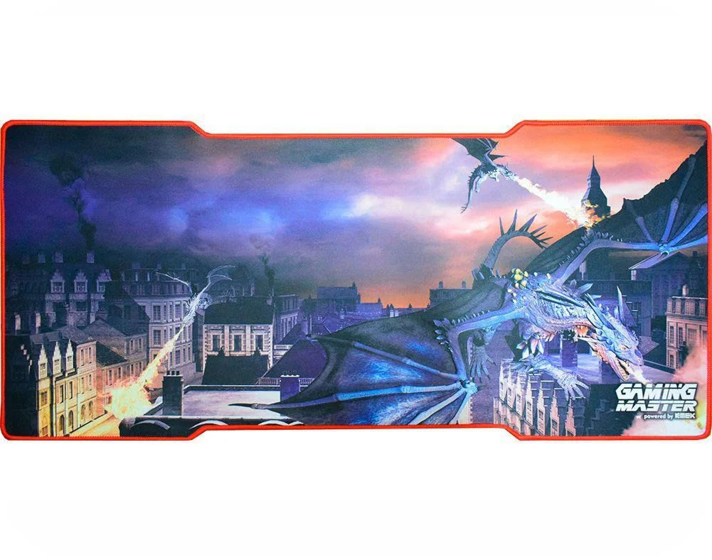 Mousepad Gamer Kmex FX-X8235 Dragon, 80x35 Cm, Borda Costurada