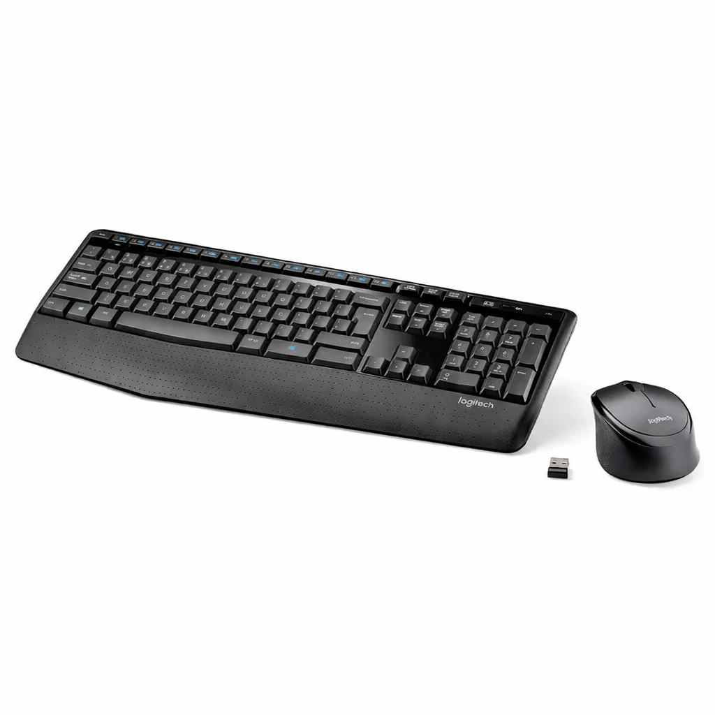 Kit Teclado E Mouse Sem Fio Logitech Mk345, Preto, Abnt2, 920-007821