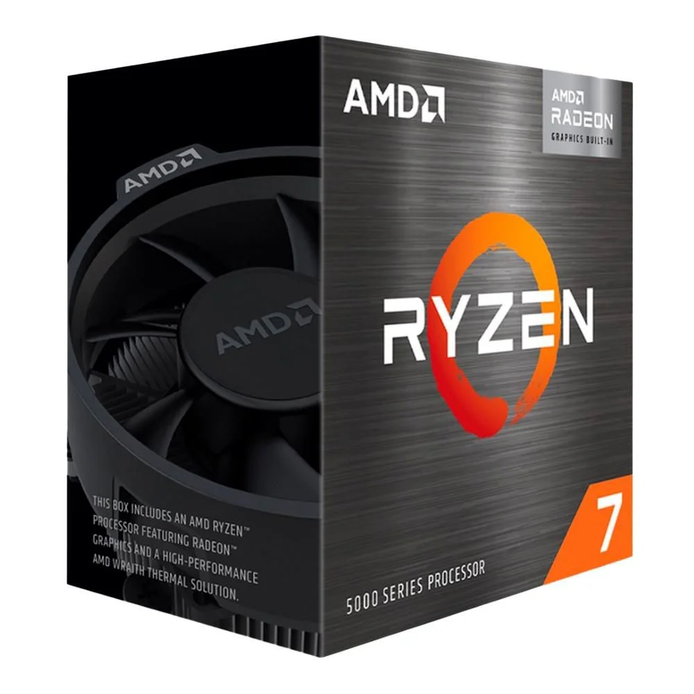 Processador Am4 Amd Ryzen 7 5700G, 3.8 Ghz, Max Turbo 4.6 Ghz, 016 Mb Cache, Com Vídeo Integrado, Com Cooler
