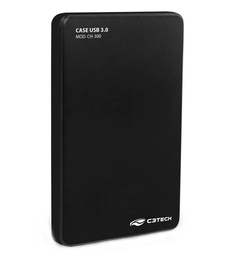 Gaveta Para Hd Externo C3Tech Ch-300Bk, 2.5", Usb 3.0, Preto