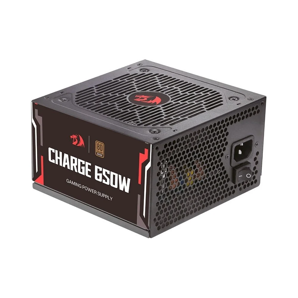 Fonte Atx 0650 W Redragon Charge-650W, Frc-650, 80 Plus Bronze, Pfc Ativo, Sem Cabo, Com Caixa, Preta
