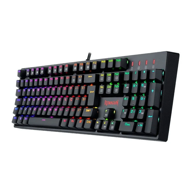 Teclado Gamer Usb Mecânico Redragon Surara Pro, Preto, Switch Brown, Rgb, Abnt2, K582Rgb-Pro V2