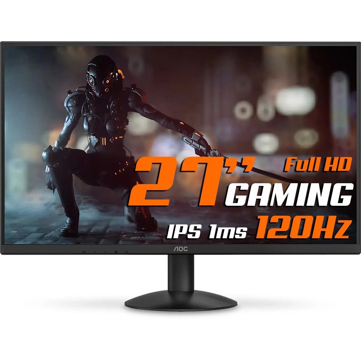 Monitor Gamer Led 27", 120Hz, 1Ms, Aoc 27B30H3 Gaming, Ips, Full Hd, Hdmi, Vga, Vesa, Preto