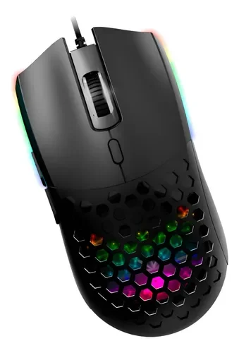 Mouse Gamer K-Mex M136, 7.200 Dpi, Argb, 5 Botões, Sensor Óptico, Usb, Preto