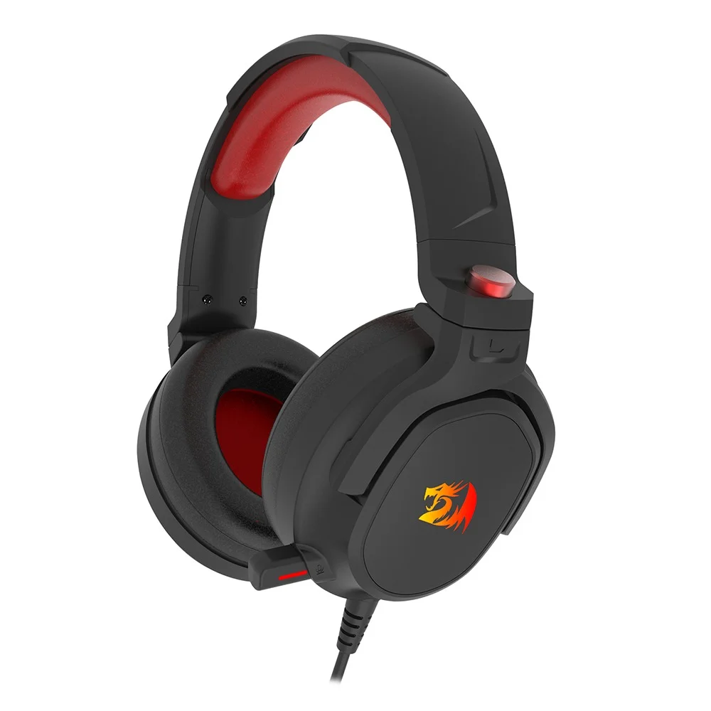 OPENBOX - Headset Gamer Redragon Nireus H399-Rgb, Usb, Preto com Vermelho, Sem Caixa