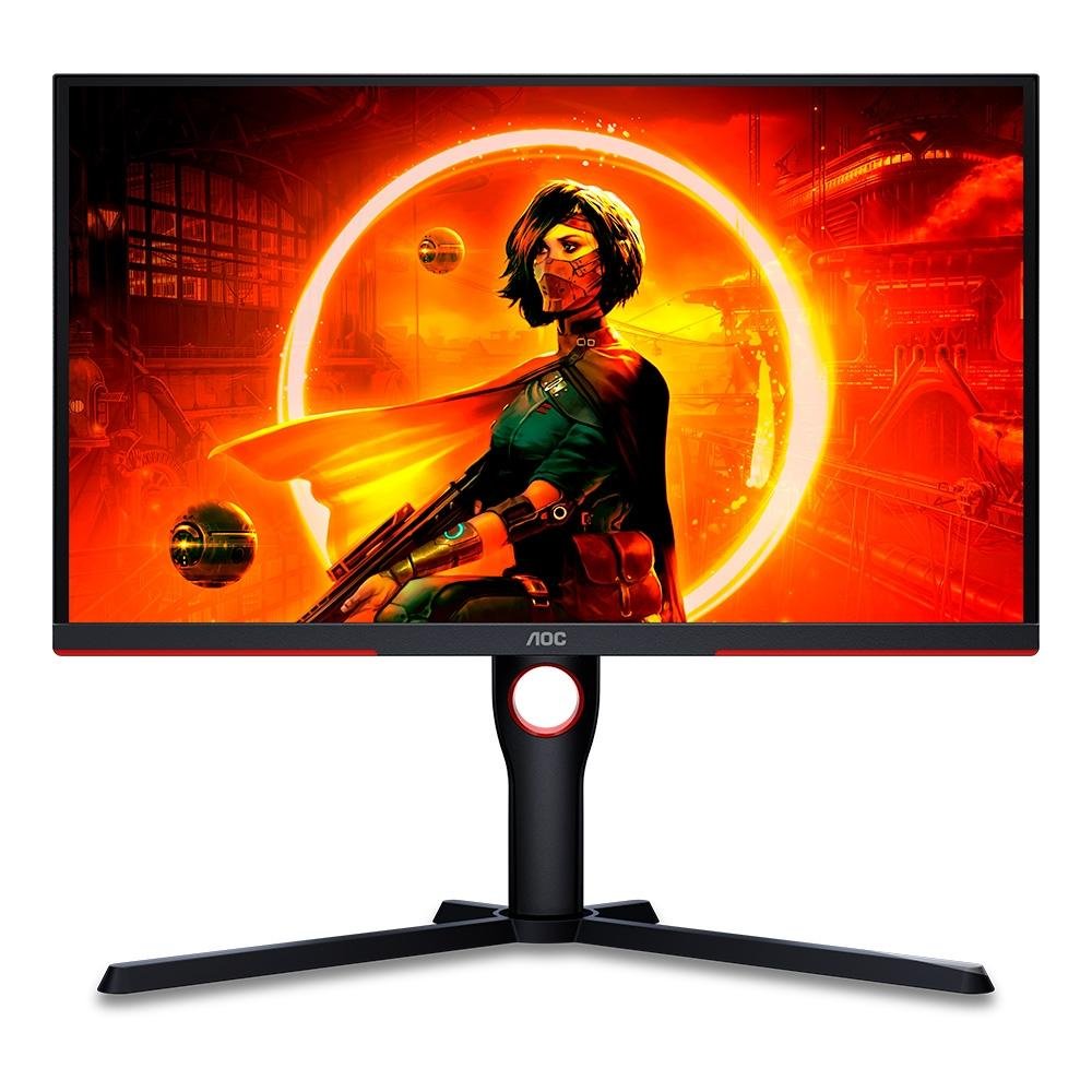 Monitor Gamer Led 24.5", 240Hz, 0,5Ms, Aoc 25G3Zm/Bk Gaming, Va, Full Hd, Dp, Hdmi, Vesa, Preto